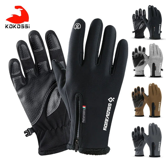 Screen Touch Anti-slip Waterproof Bicycle Ski Outdoor Sports Warm Gloves