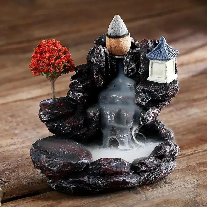 Backflow Incense Holder Waterfall Aromatherapy Ornament Incense Cones