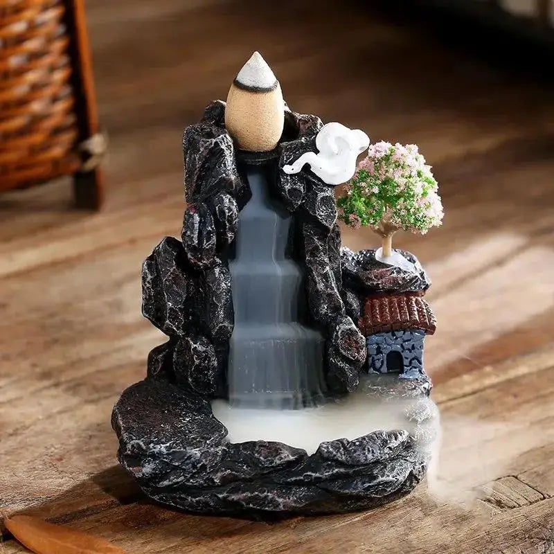 Backflow Incense Holder Waterfall Aromatherapy Ornament Incense Cones