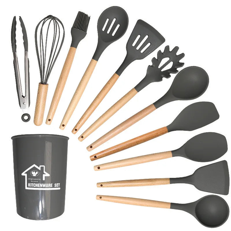 12-Piece Non-stick Pan Cooking Utensils Baking Tools And Storage Box Tools