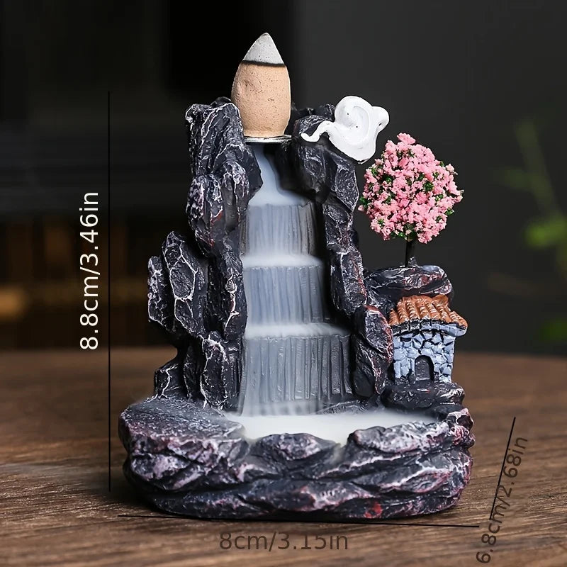 Backflow Incense Holder Waterfall Aromatherapy Ornament Incense Cones