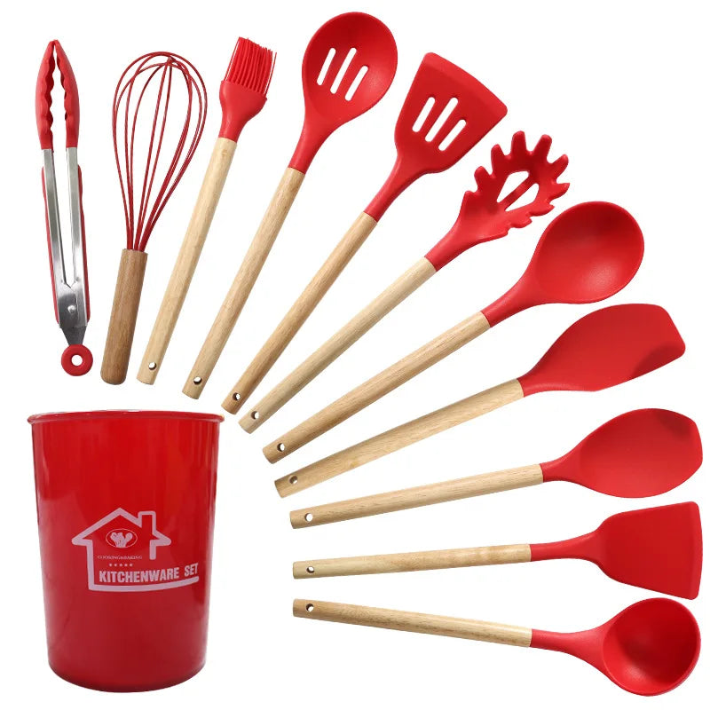 12-Piece Non-stick Pan Cooking Utensils Baking Tools And Storage Box Tools