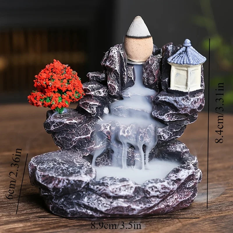 Backflow Incense Holder Waterfall Aromatherapy Ornament Incense Cones