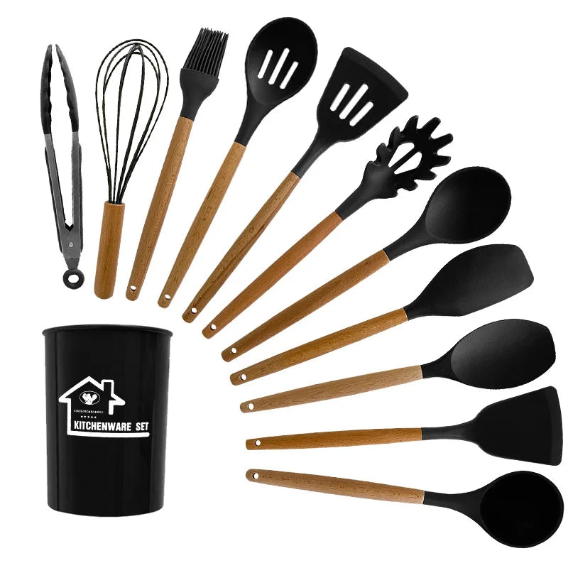 12-Piece Non-stick Pan Cooking Utensils Baking Tools And Storage Box Tools