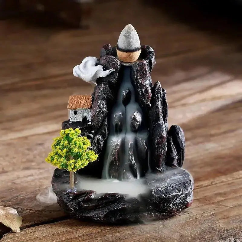 Backflow Incense Holder Waterfall Aromatherapy Ornament Incense Cones