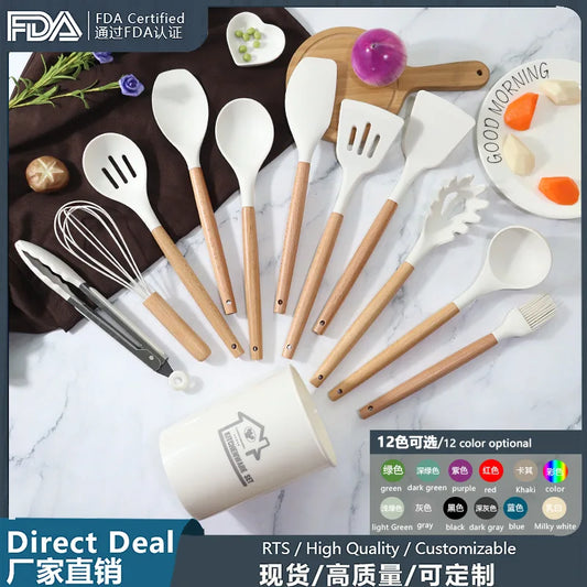 12-Piece Non-stick Pan Cooking Utensils Baking Tools And Storage Box Tools